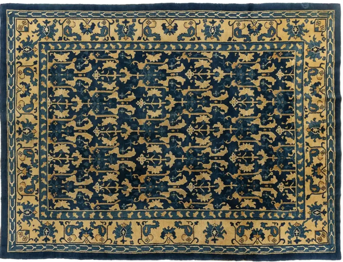 Peking Chinese Rug 8' X 10' - Blue - Blue