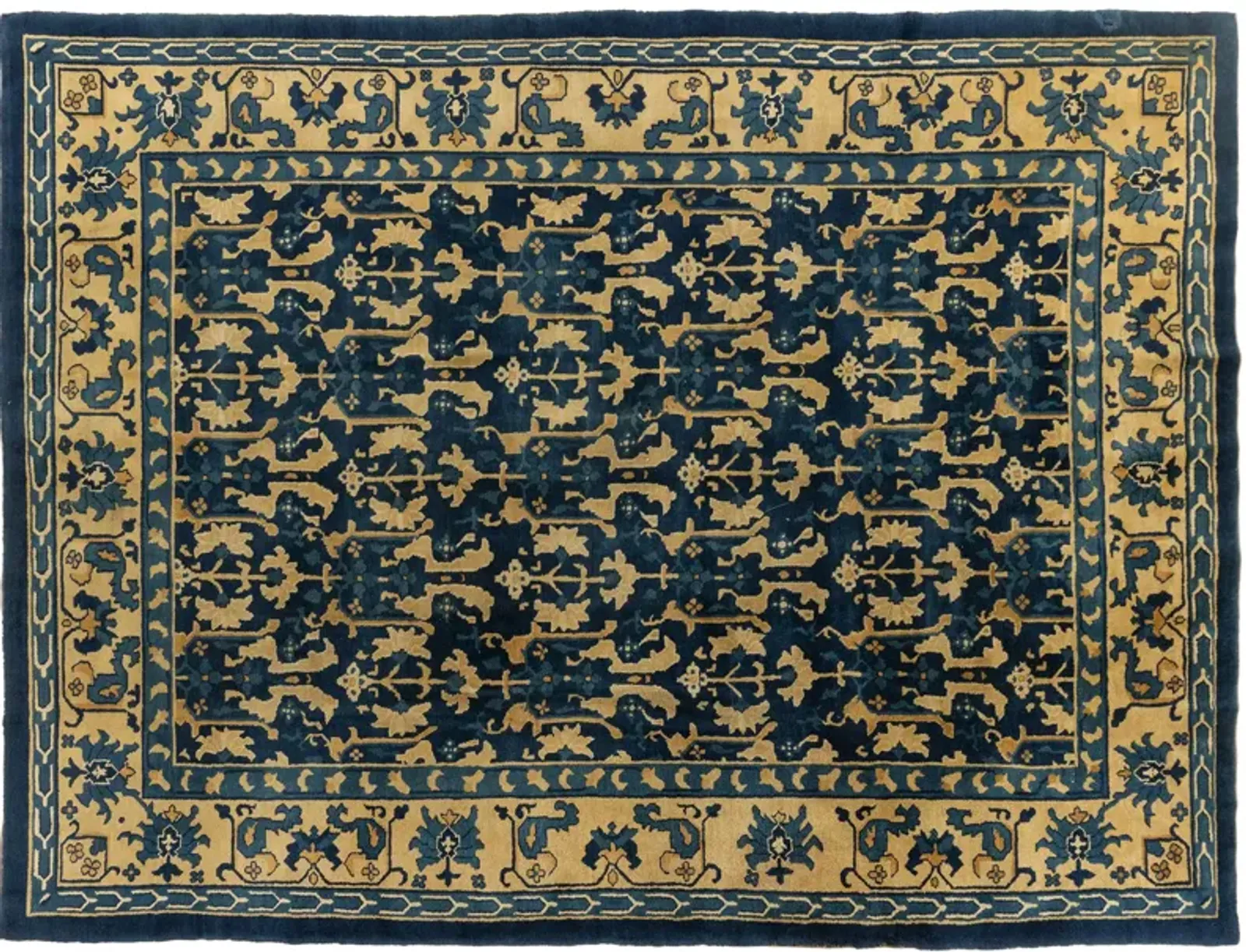 Peking Chinese Rug 8' X 10' - Blue - Blue