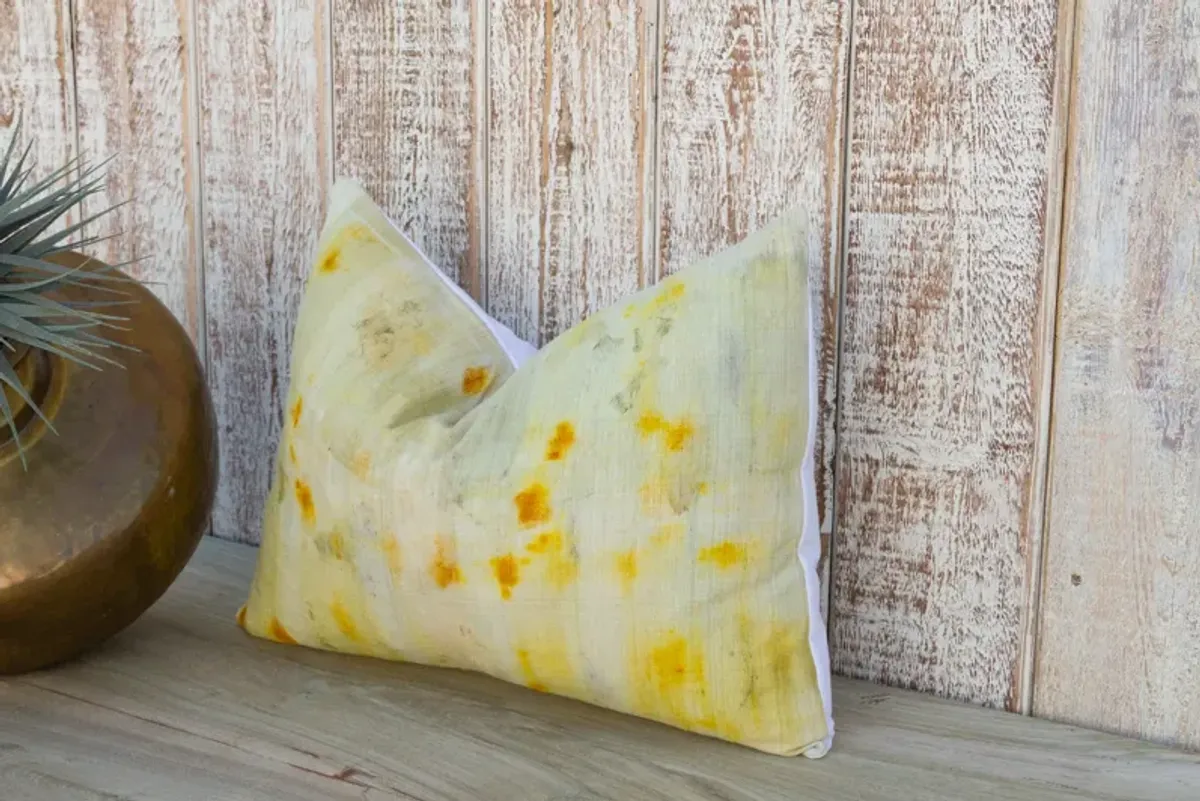 Puhor Tie Dyed Organic Silk Pillow - de-cor