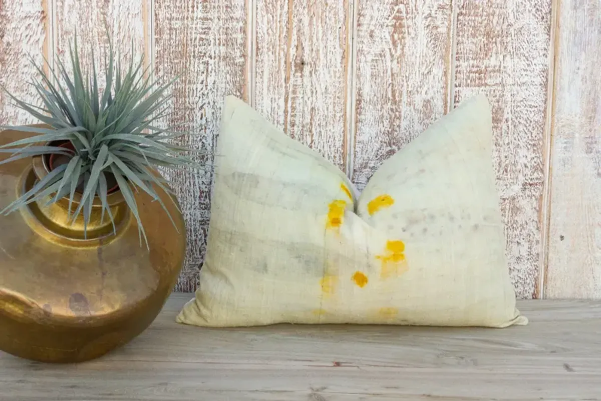 Rihon Tie Dye Organic Silk Lumbar Pillow - de-cor