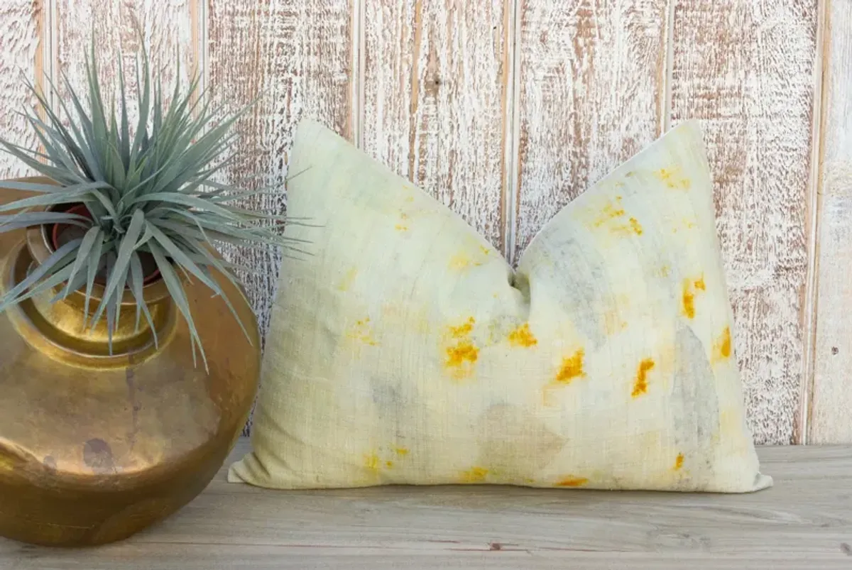 Zubeen Tie Dyed Organic Silk Pillow - de-cor