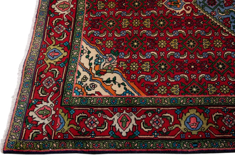 Vintage Persian Red Medallion Wool Rug - Apadana - Red