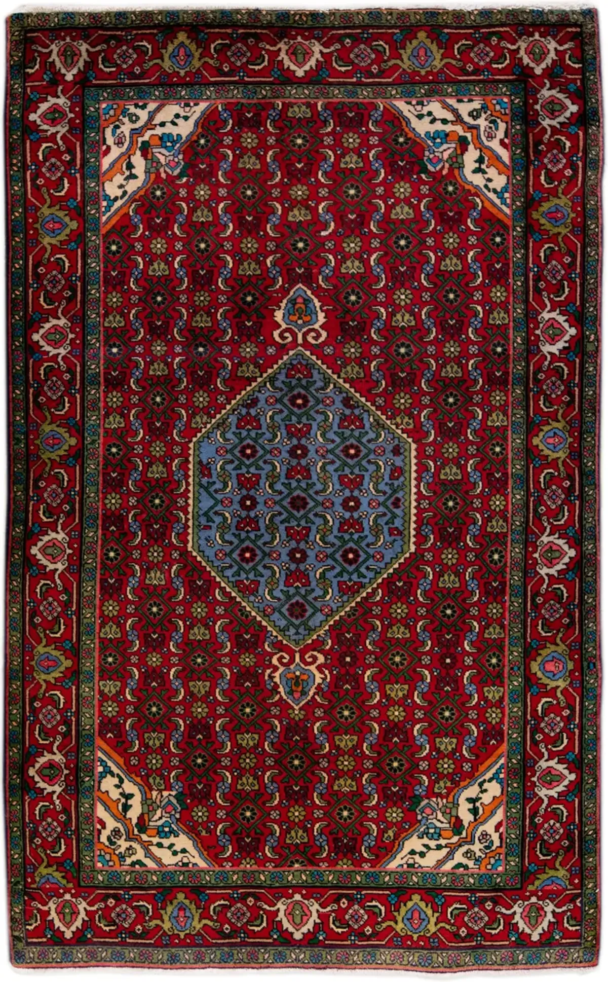 Vintage Persian Red Medallion Wool Rug - Apadana - Red