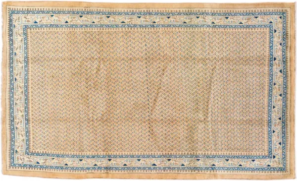 Persian Tan Geometric Wool Rug - Apadana - Beige - Beige