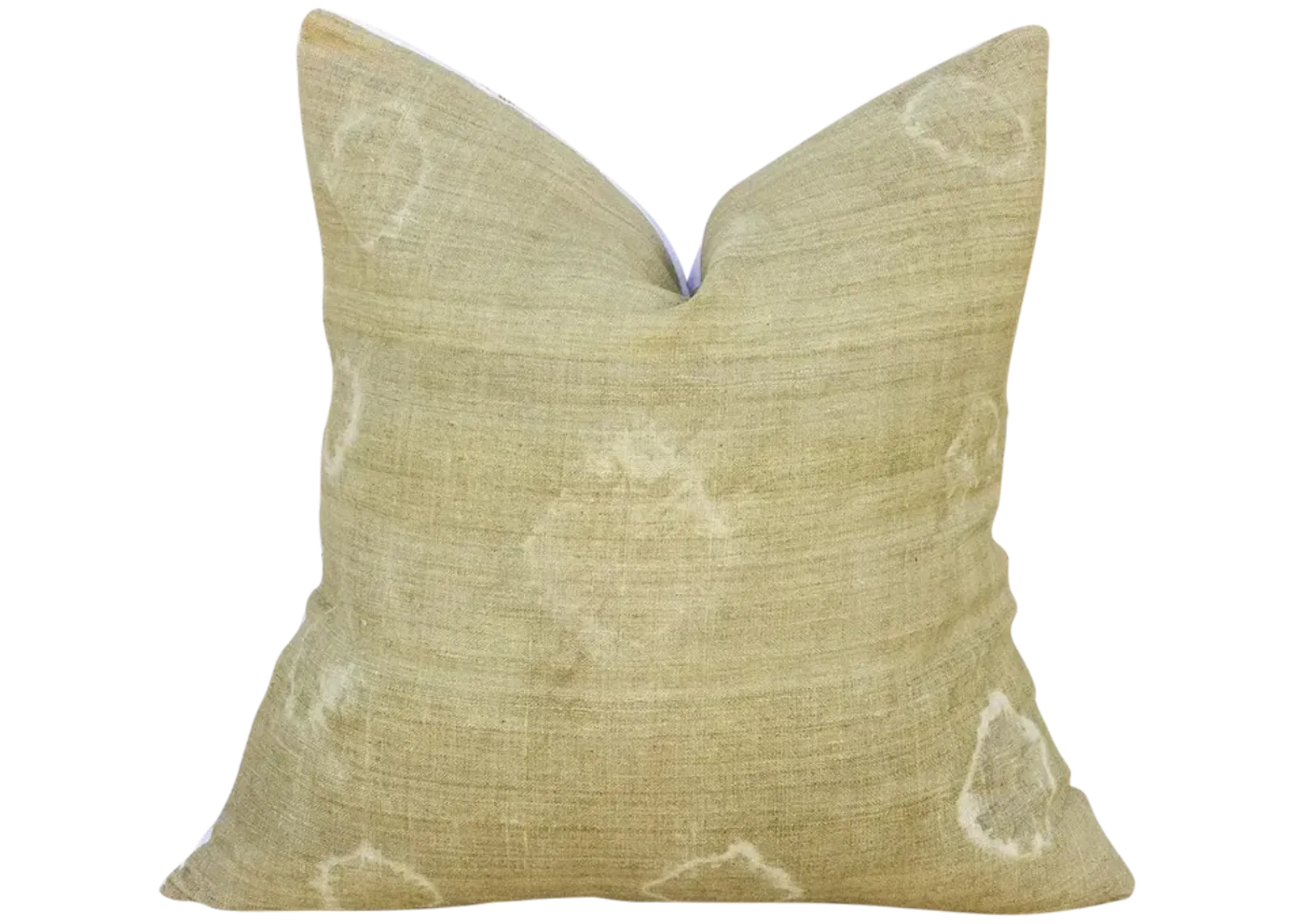 Durga Indian Olive Organic Silk Pillow - de-cor