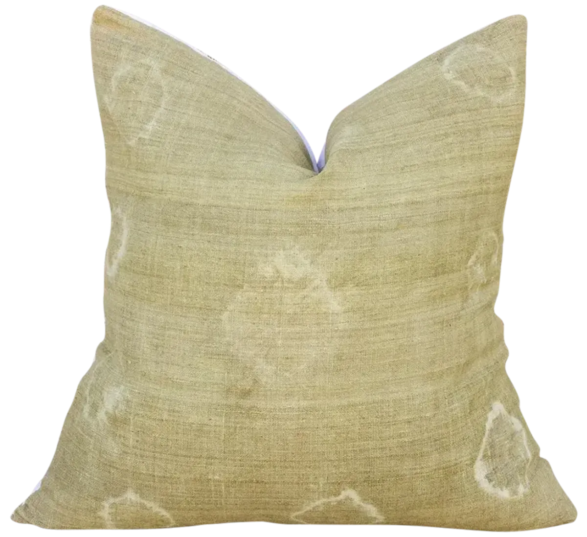 Durga Indian Olive Organic Silk Pillow - de-cor