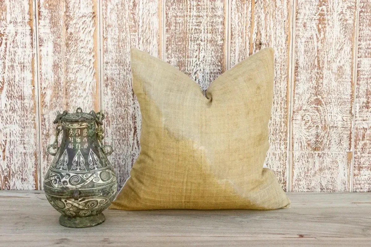 Rupa Indian Olive Organic Silk Pillow - de-cor