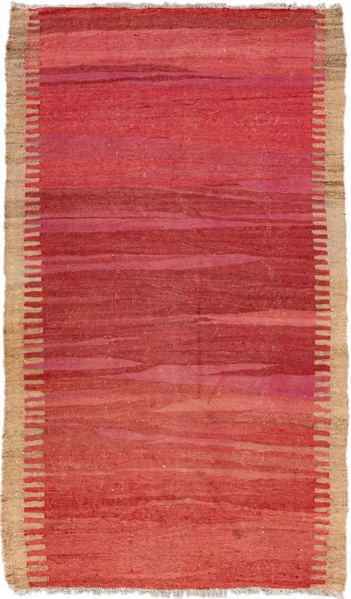 Vintage Kilim Red Wool Runner Rug - Apadana - Red