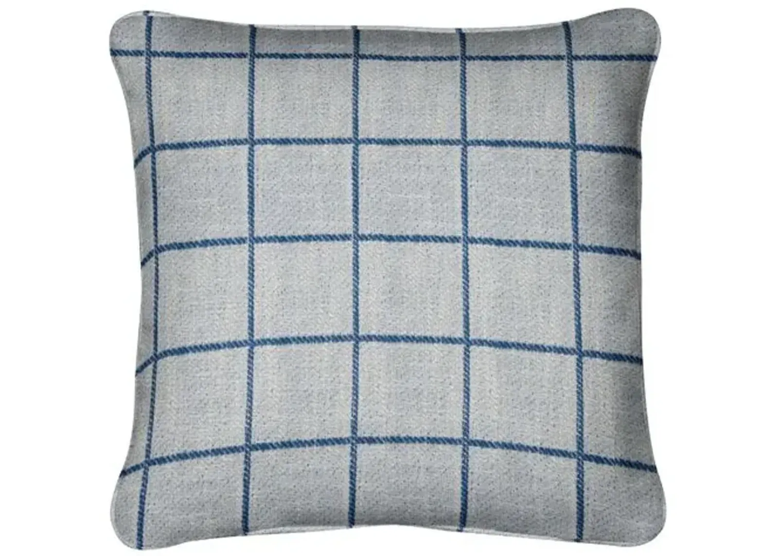 Capetown Pillow - Cobalt Windowpane - Handcrafted