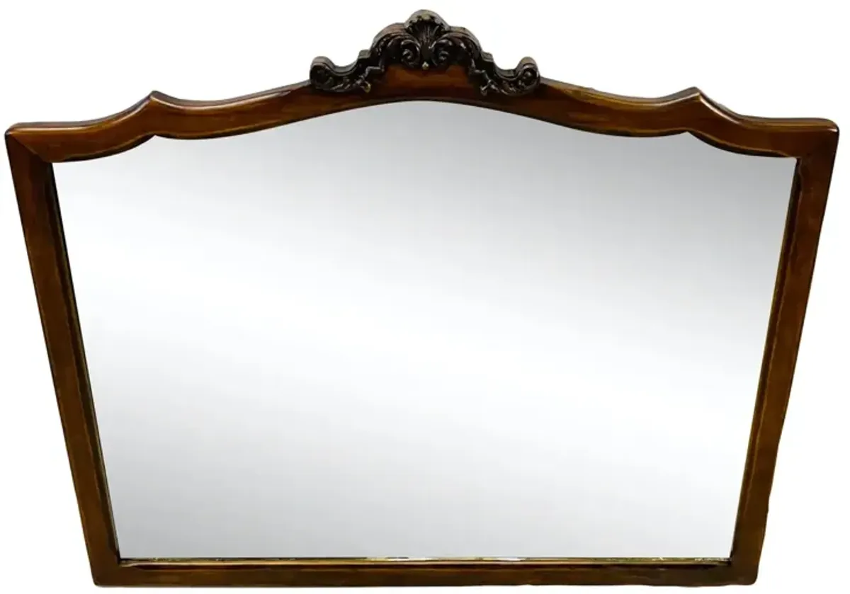 Hand Carved Mahogany Wall Mirror - 2-b-Modern