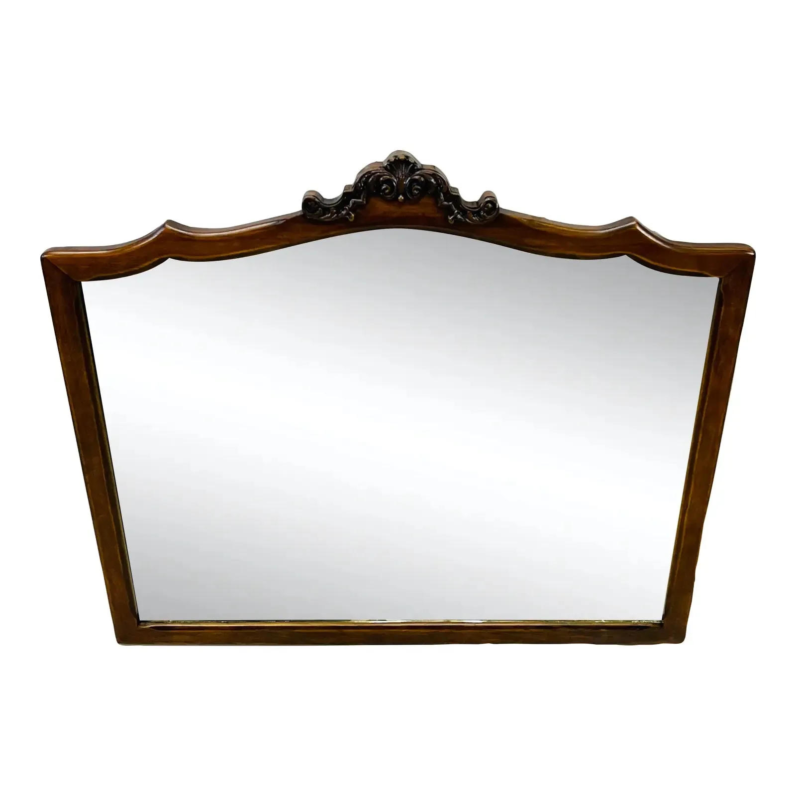 Hand Carved Mahogany Wall Mirror - 2-b-Modern