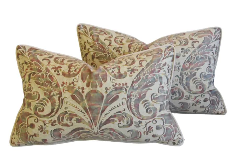 Italian Fortuny Caravaggio Pillows - Set of 2