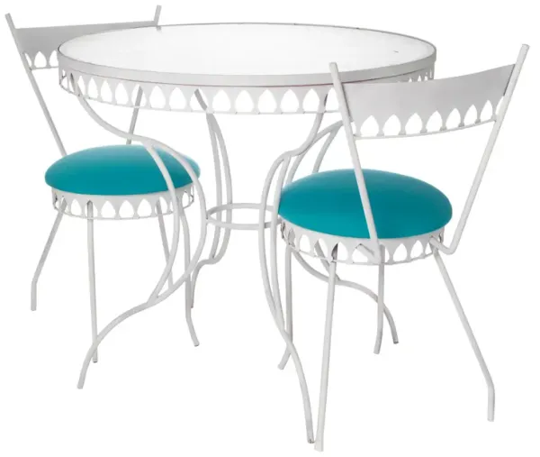 Diminutive Moorish Cafe Set - 3 pc set - Fleur de Lex Antiques - White