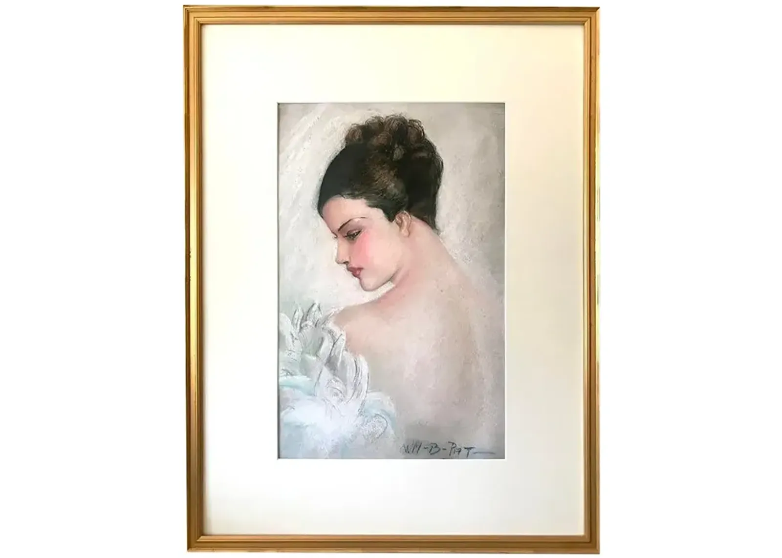 Portrait of a Woman Pastel W. Pattengill - Antiquarian Art Company - White