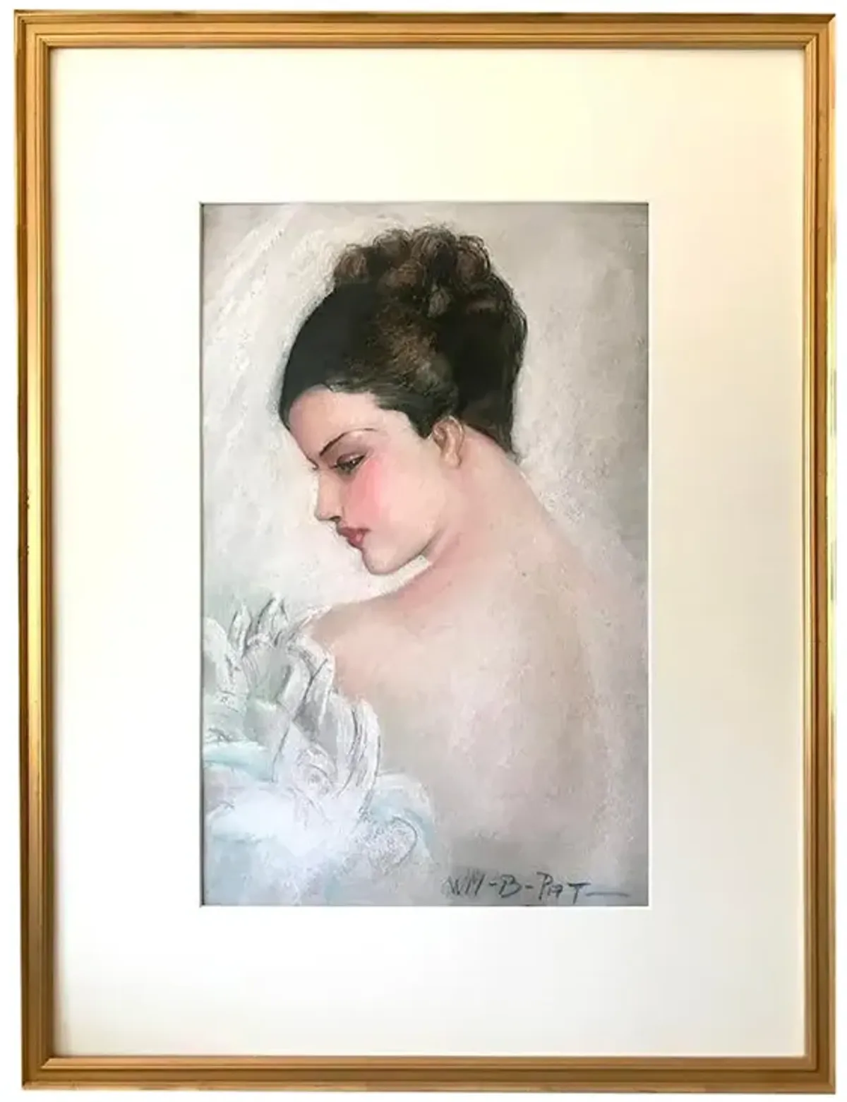 Portrait of a Woman Pastel W. Pattengill - Antiquarian Art Company - White