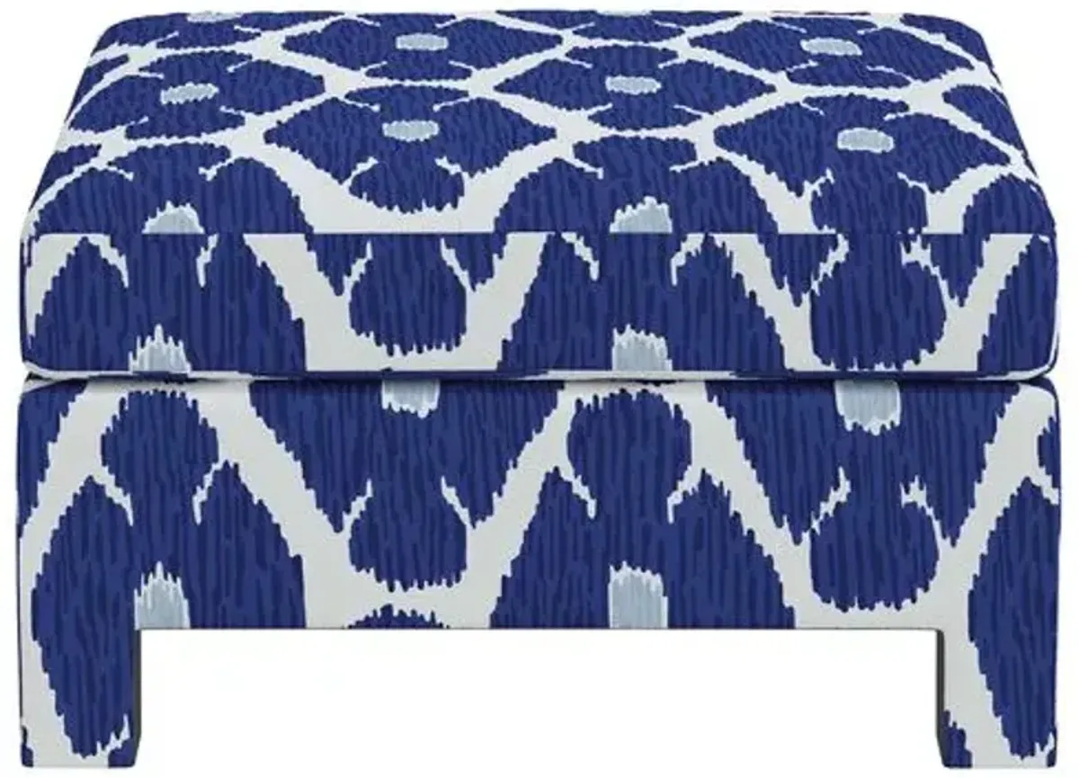 Liba Ottoman - Poppy - Blue