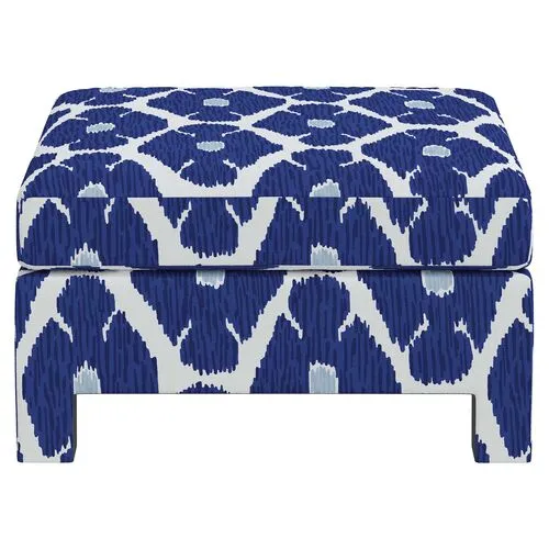 Liba Ottoman - Poppy - Blue