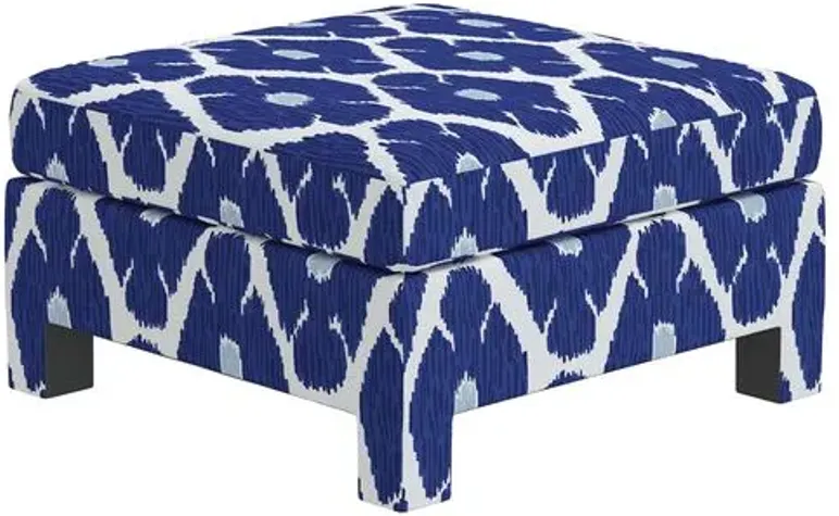 Liba Ottoman - Poppy - Blue