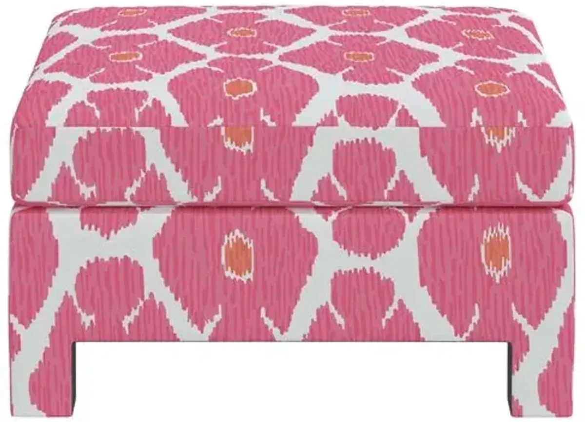 Liba Ottoman - Poppy - Lotus - Pink