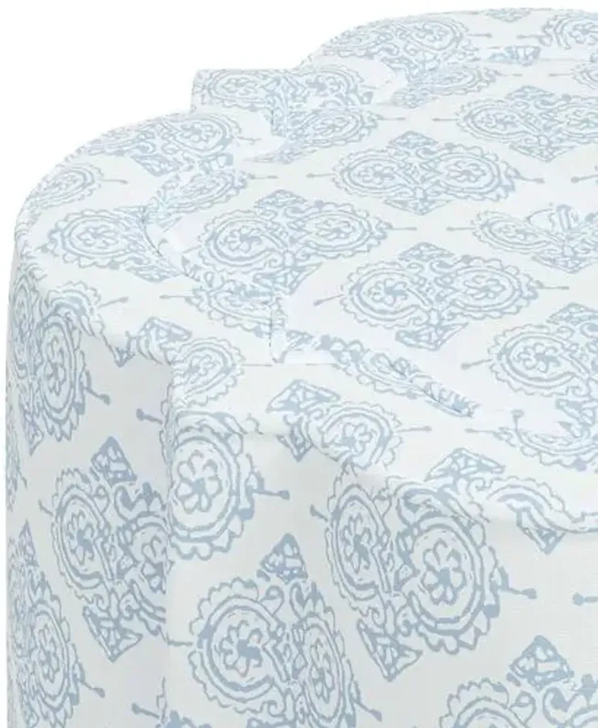 Shiza Ottoman - Issa Light Indigo - Blue