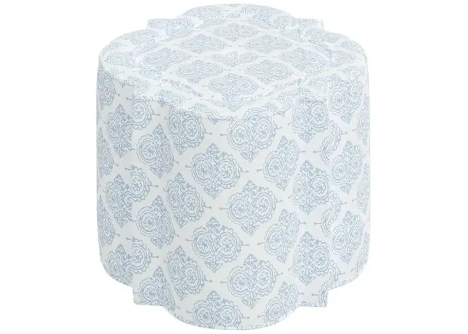 Shiza Ottoman - Issa Light Indigo - Blue