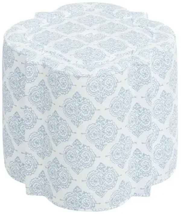 Shiza Ottoman - Issa Light Indigo - Blue