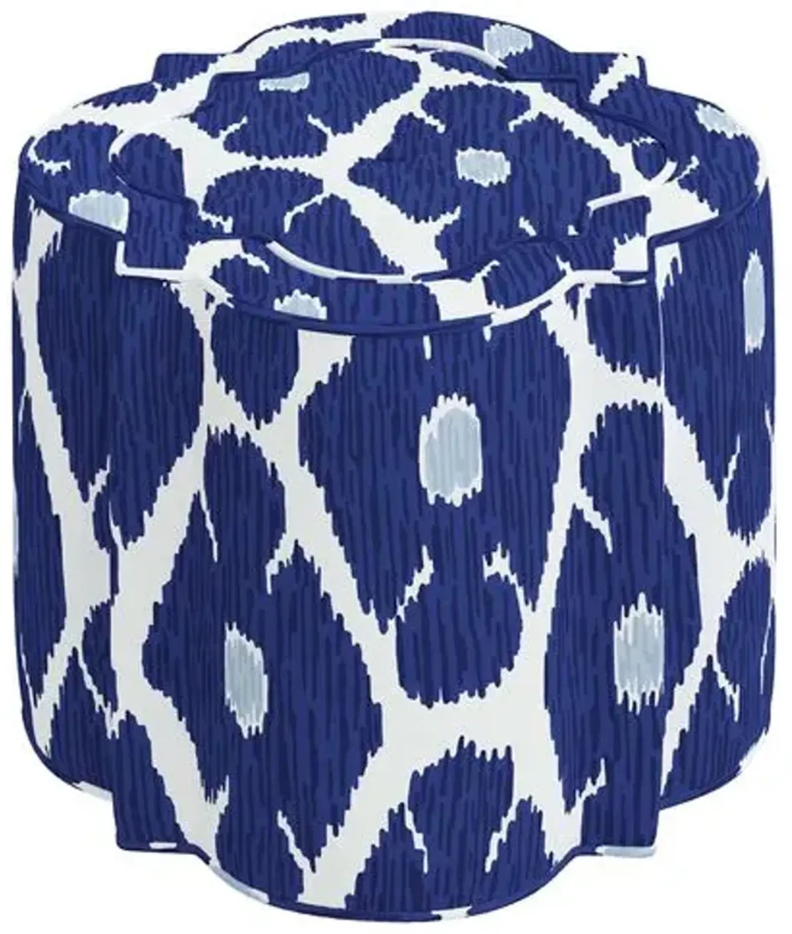 Shiza Ottoman - Poppy - Blue