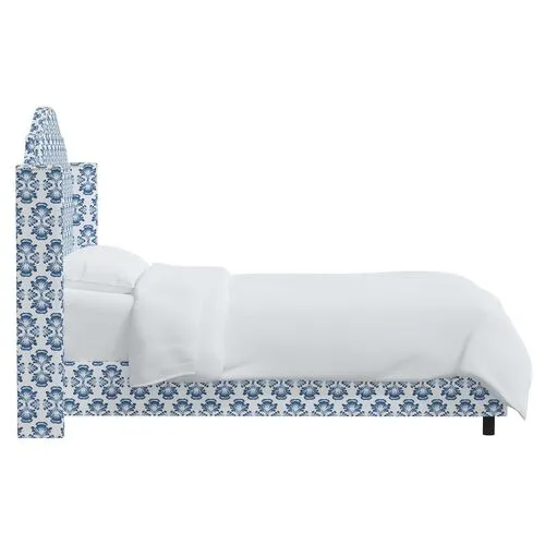 Samrina Wingback Bed - Bamana Lapis - Blue