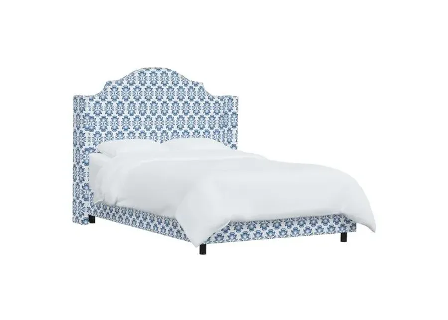 Samrina Wingback Bed - Bamana Lapis - Blue