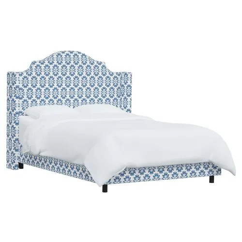 Samrina Wingback Bed - Bamana Lapis - Blue