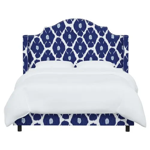 Samrina Wingback Bed - Poppy - Blue