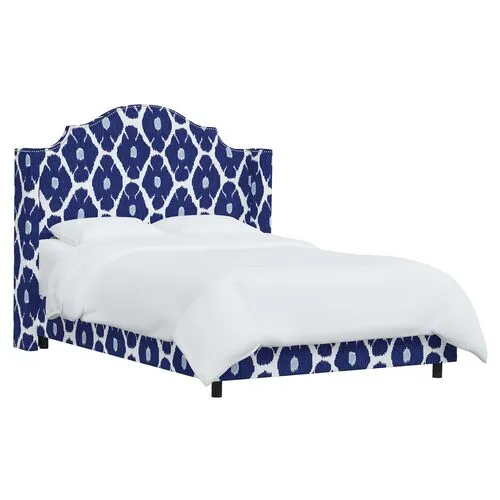 Samrina Wingback Bed - Poppy - Blue