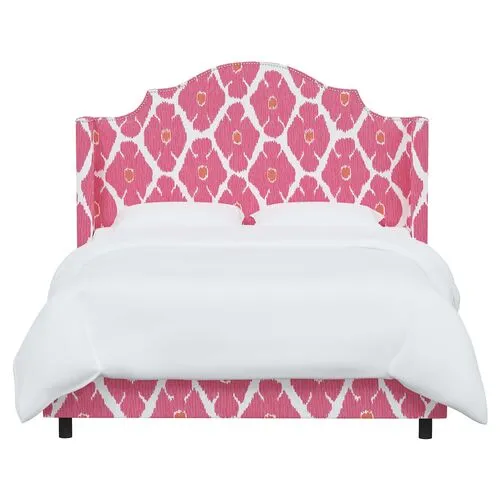 Samrina Wingback Bed - Poppy - Pink