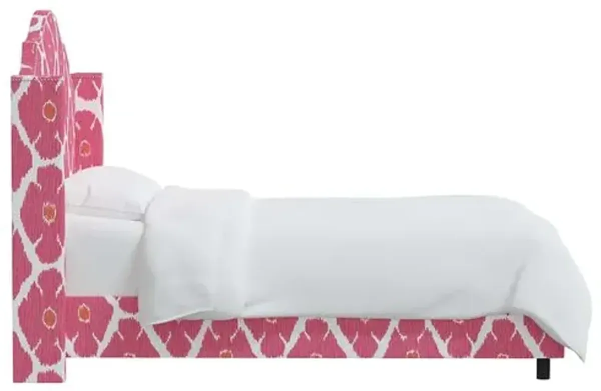 Samrina Wingback Bed - Poppy - Pink