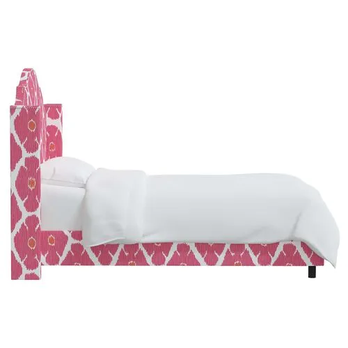 Samrina Wingback Bed - Poppy - Pink