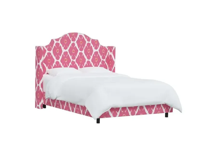 Samrina Wingback Bed - Poppy - Pink