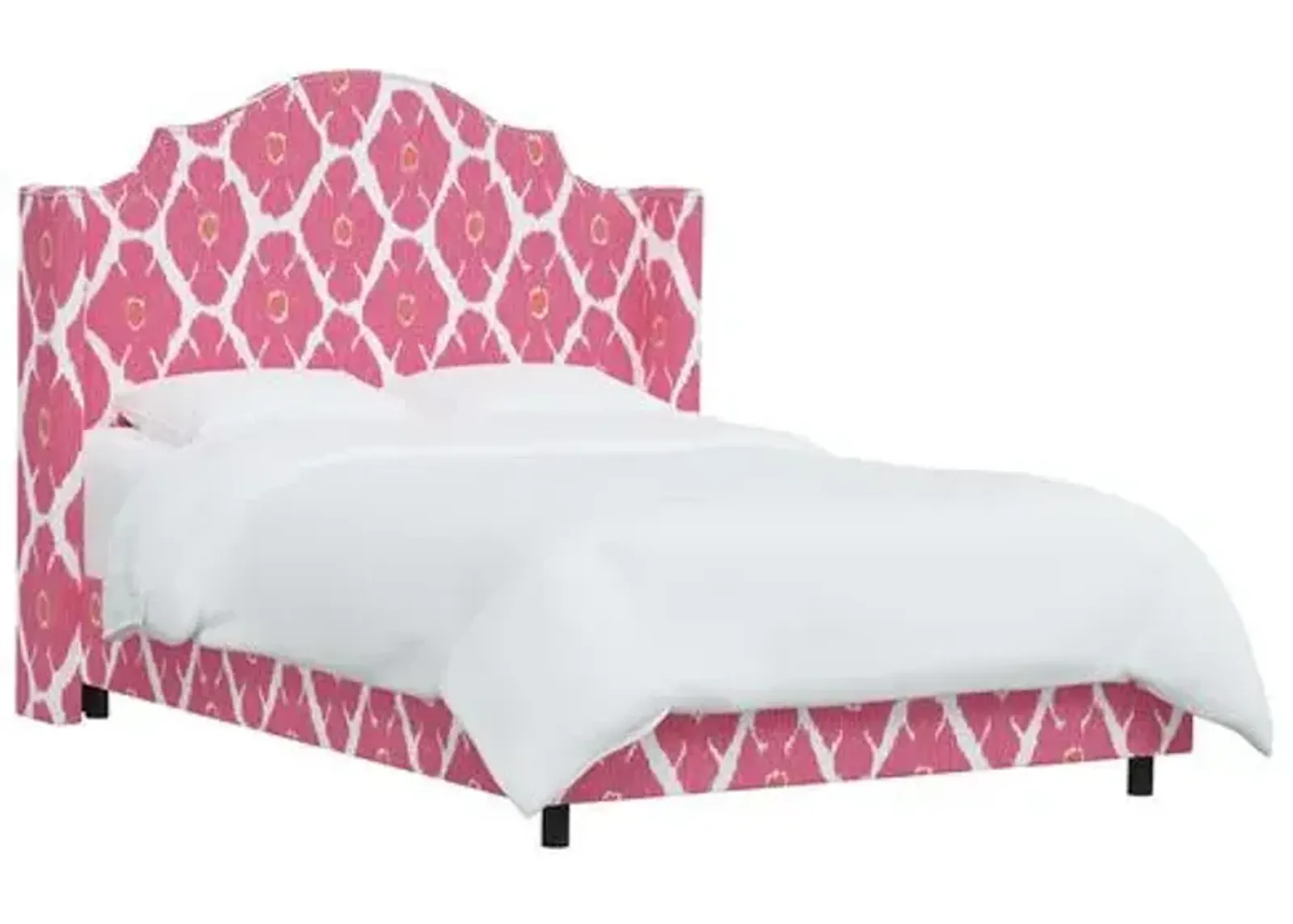 Samrina Wingback Bed - Poppy - Pink