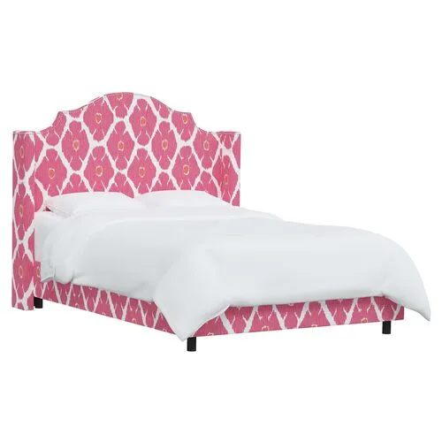 Samrina Wingback Bed - Poppy - Pink