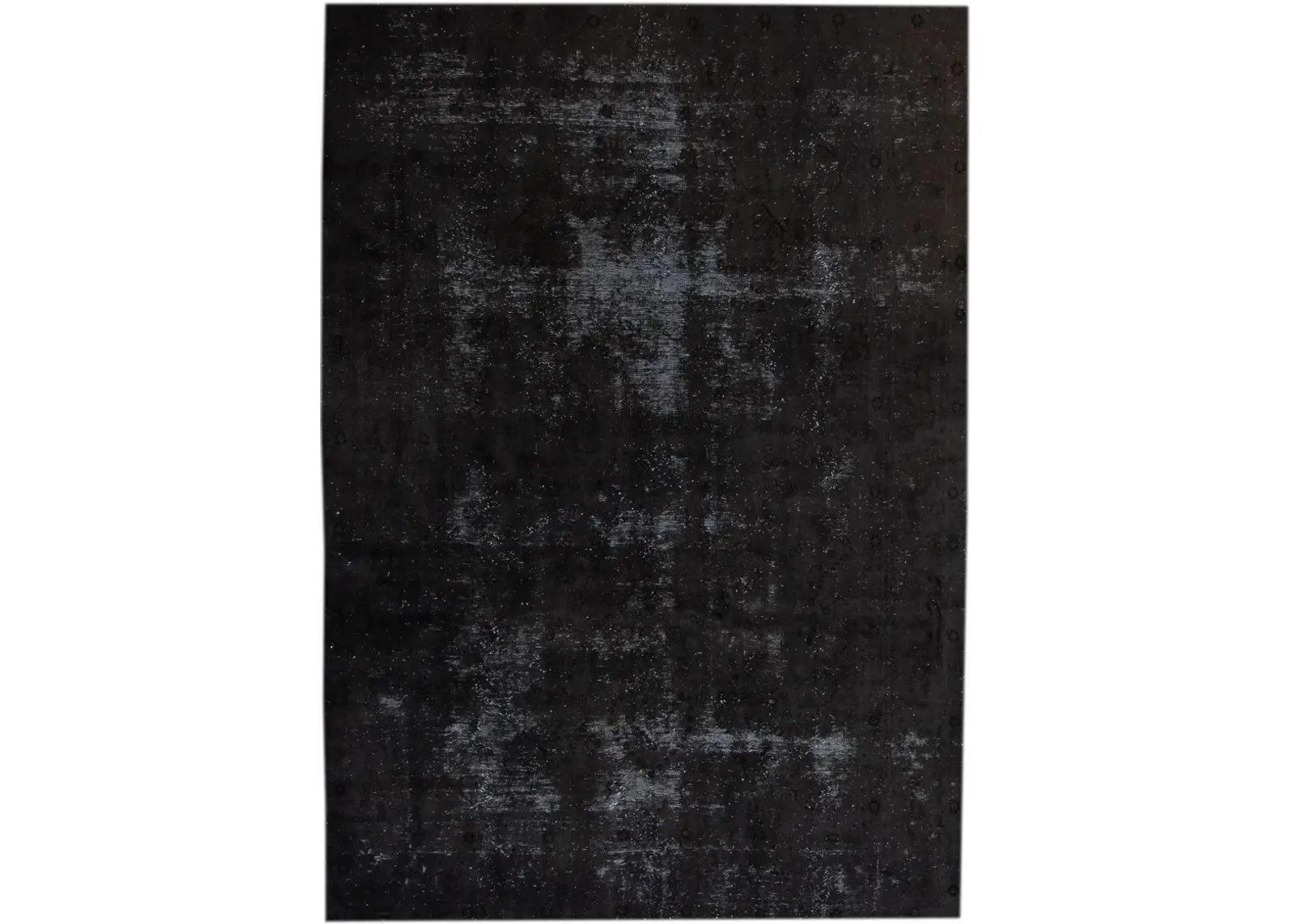 Charcoal Vintage Handmade Wool Rug - Apadana - Black - Black