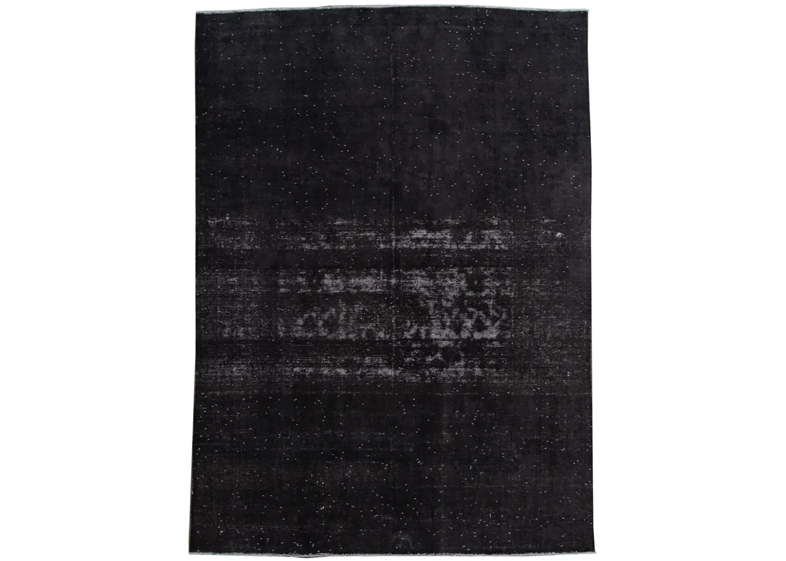 Vintage Black Distressed Wool Rug - Apadana - Black