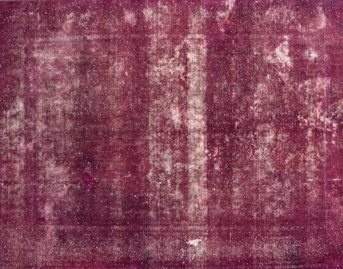 Pink Vintage Abstract Wool Rug - Apadana - Pink