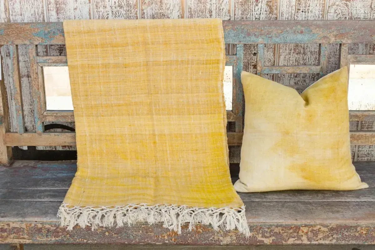 Lemon Burst Organic Silk Throw - de-cor - Yellow