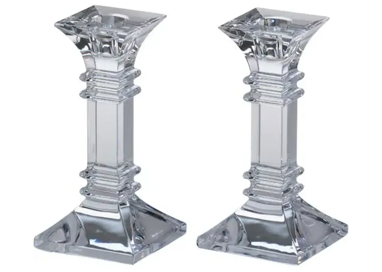 Set of 2 Treviso Candlestick - Waterford - Clear