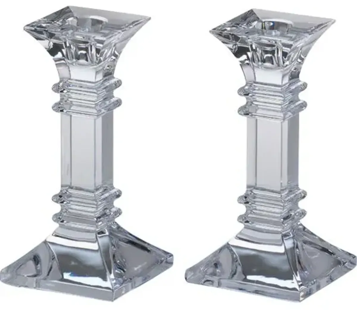 Set of 2 Treviso Candlestick - Waterford - Clear