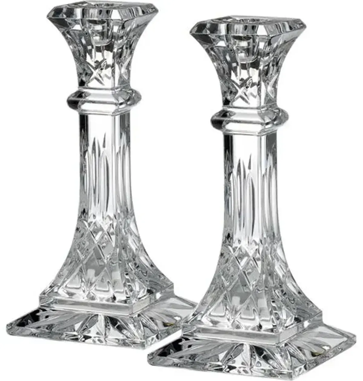 Set of 2 Lismore Candlestick - Waterford - Clear