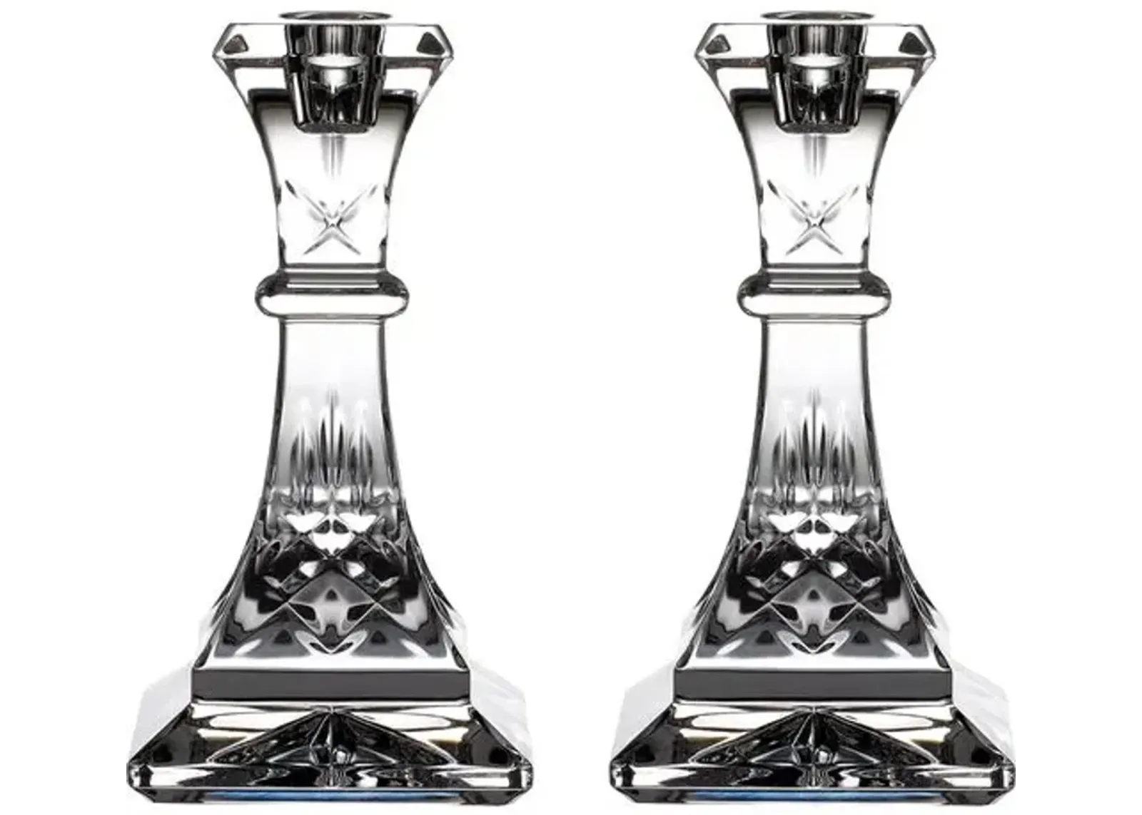 Set of 2 Lismore Candlestick - Waterford - Clear