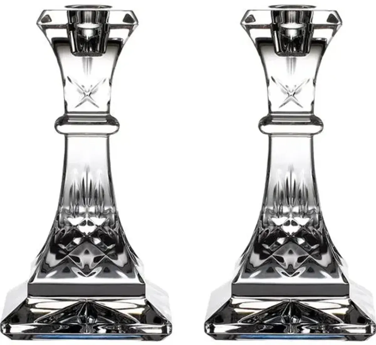 Set of 2 Lismore Candlestick - Waterford - Clear