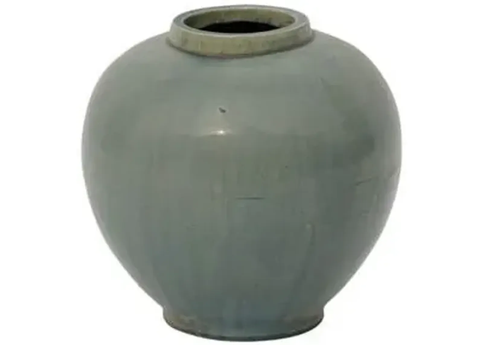 Snow Apple-Shape Pot - Antique Green