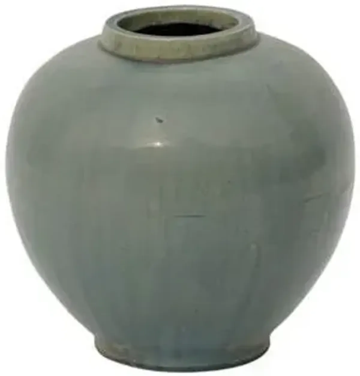 Snow Apple-Shape Pot - Antique Green