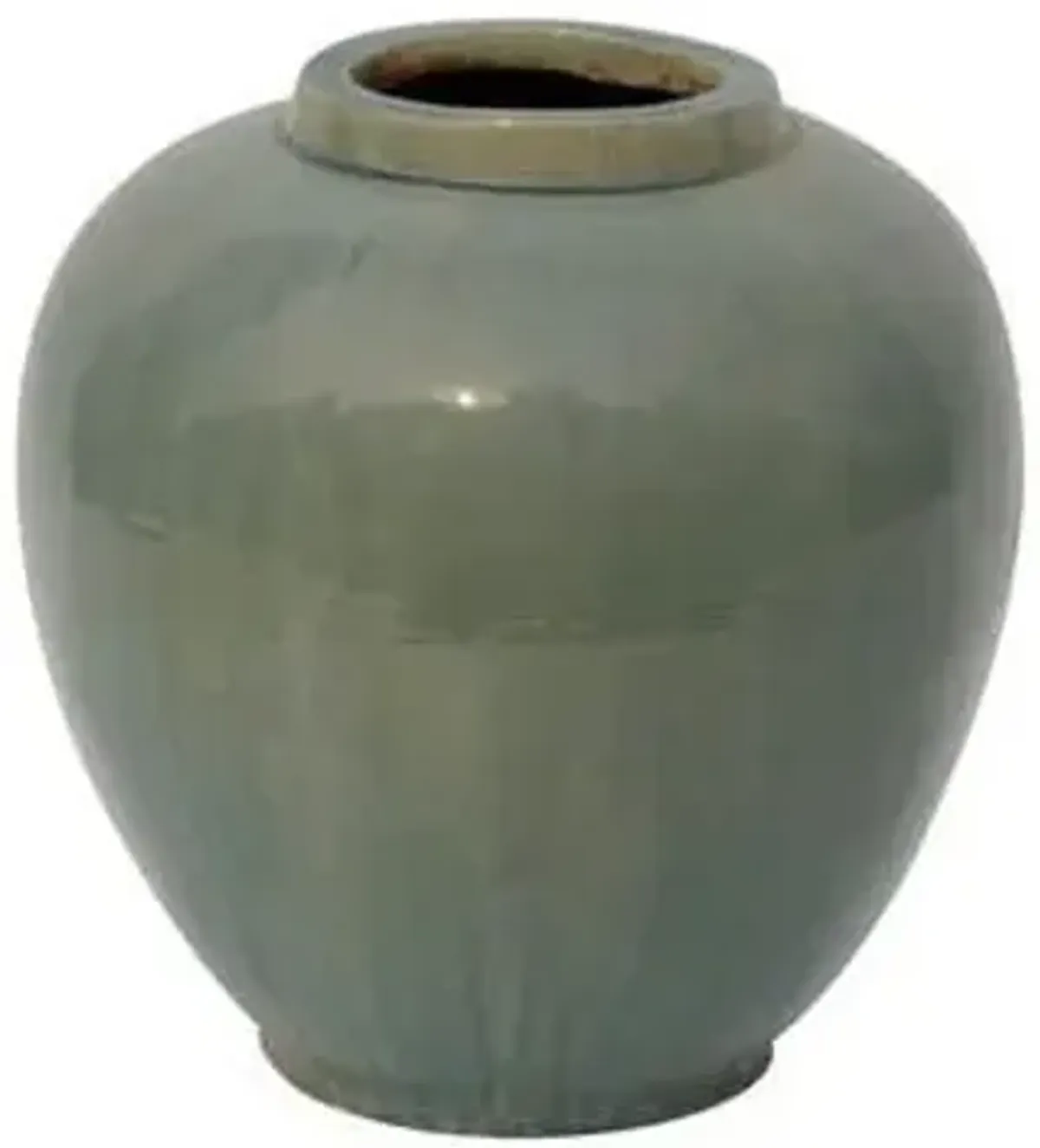 Snow Apple-Shape Pot - Antique Green